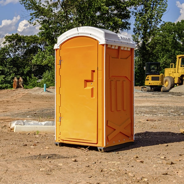 how often are the portable restrooms cleaned and serviced during a rental period in Wilburton Number One